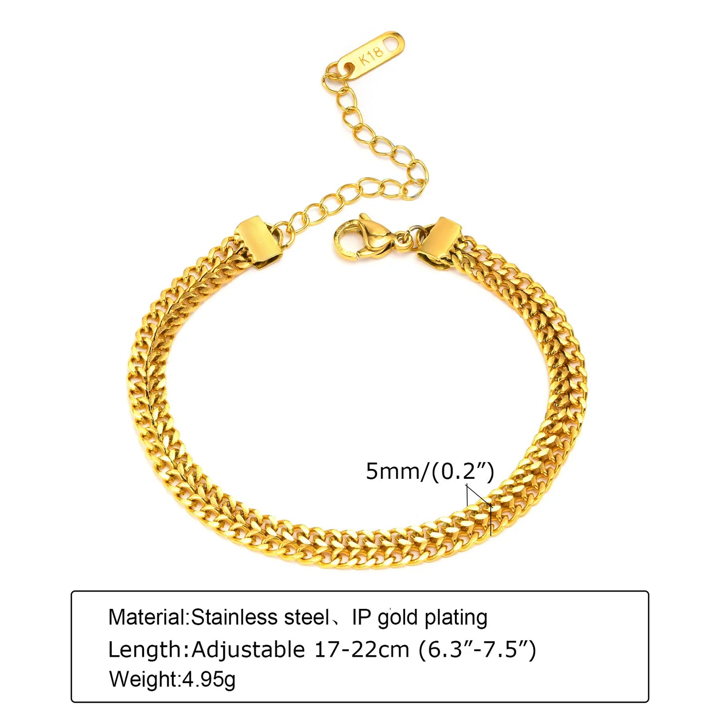 Women Stainless Steel Chain Bracelet