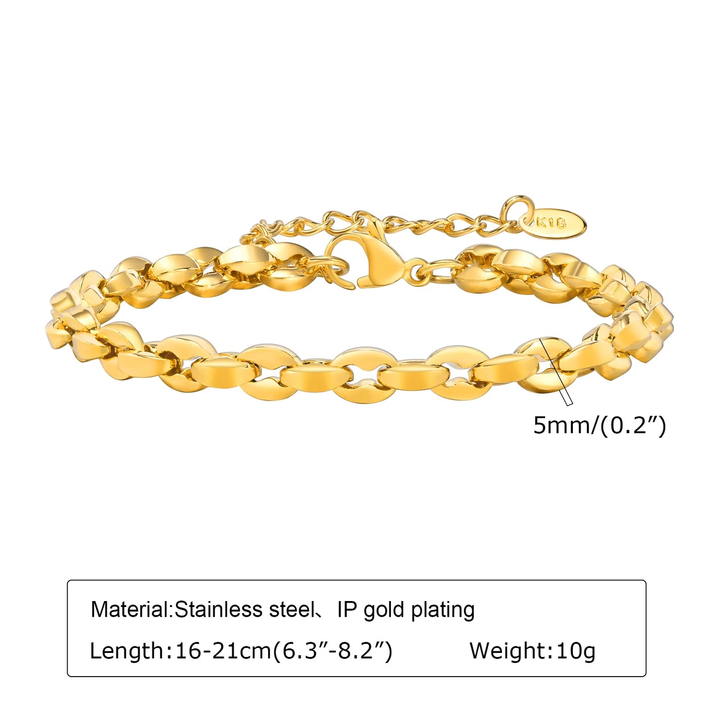 Women Stainless Steel Chain Bracelet