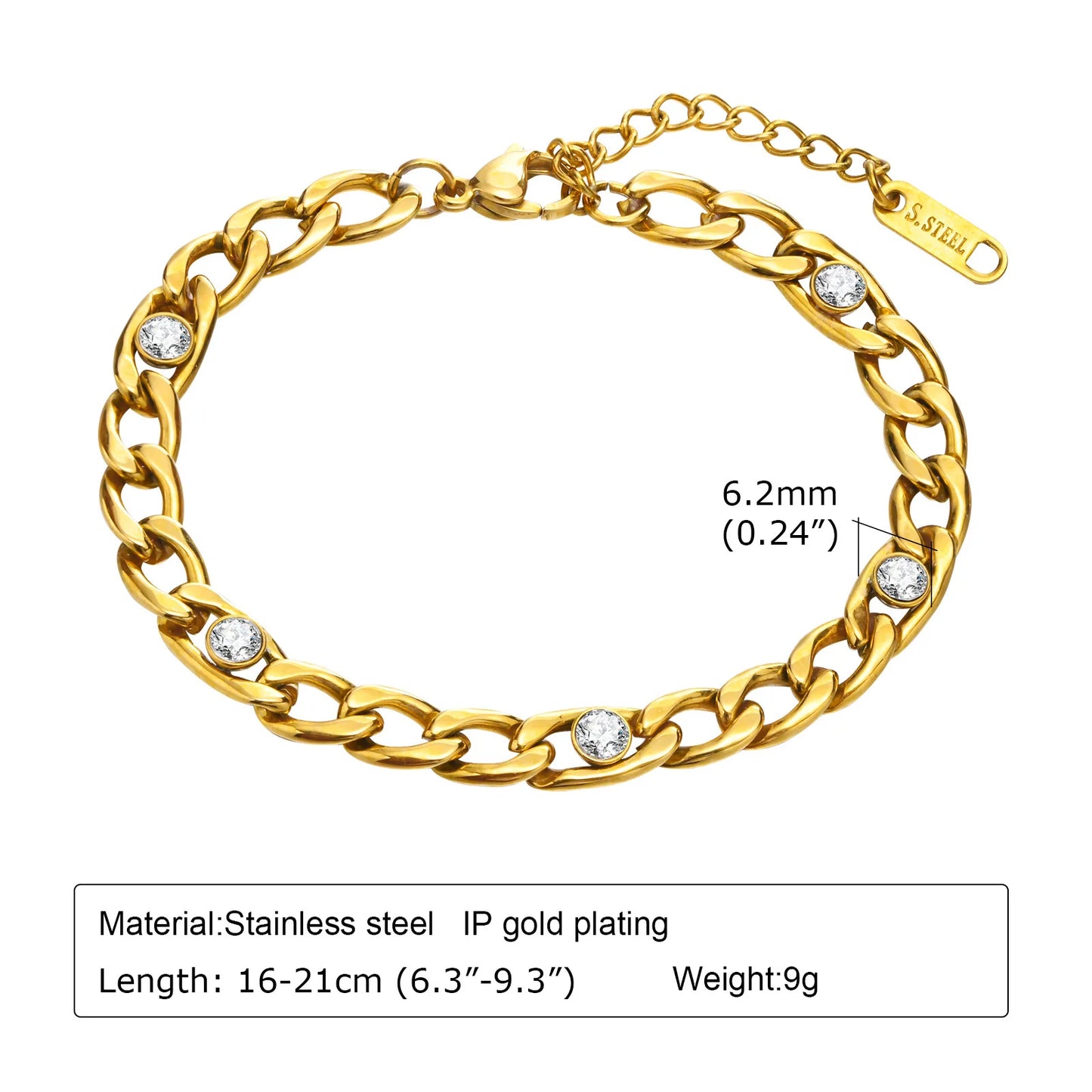 Women Stainless Steel Chain Bracelet