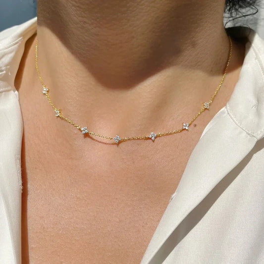 Stainless Steel Zircon Necklace