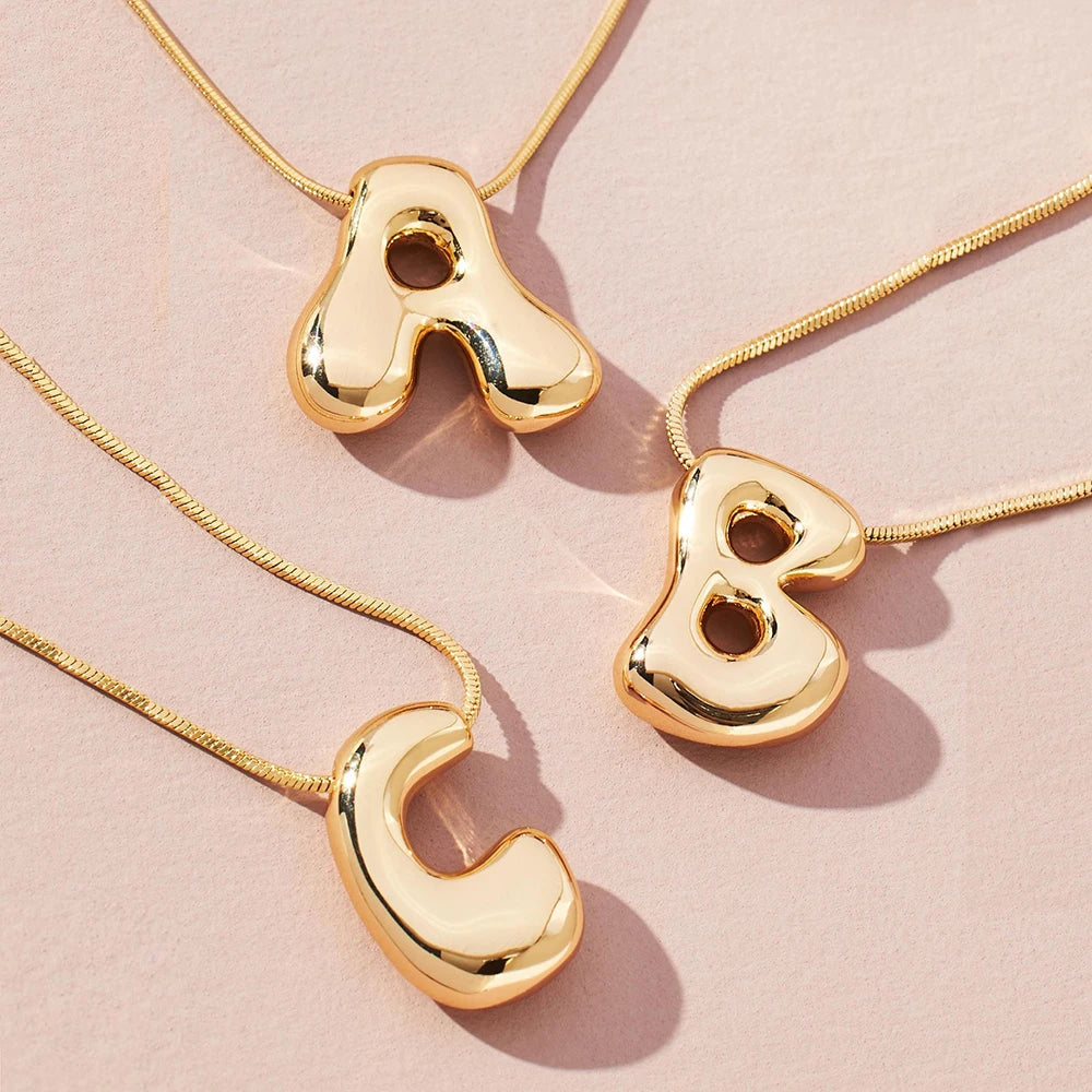 Stainless Steel Initial Necklace