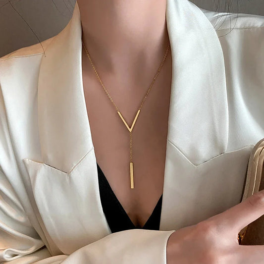 V-shaped Long Sexy Clavicle Chain Necklace