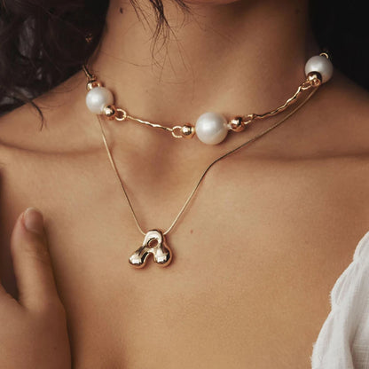 Stainless Steel Initial Necklace